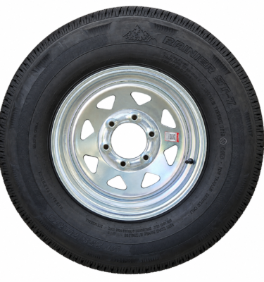 Spare Tire - 15" (6-5.5) on Galvanized Wheel